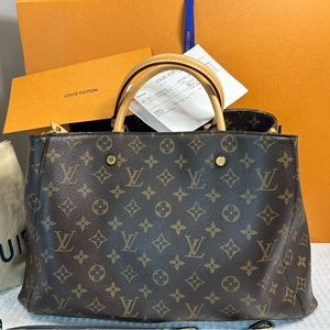 LOUIS VUITTON, Montaigne designer bag, codeM41067 Minty Condition.